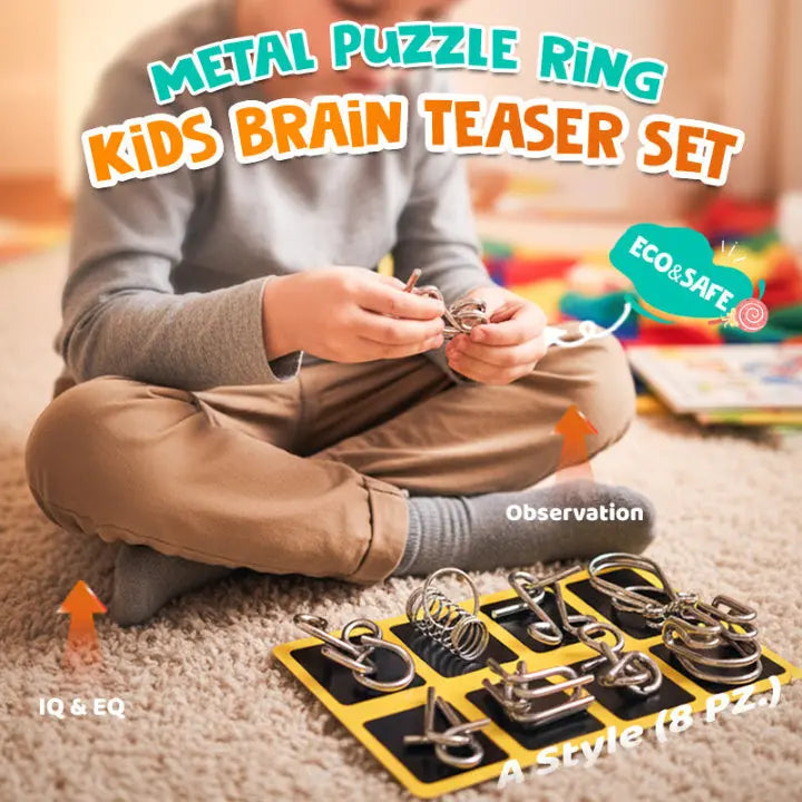 Interlock Metallpuzzle-Set — Perfekt für Weihnachten & Spielabende 8er Set Mivoza Deutschland
