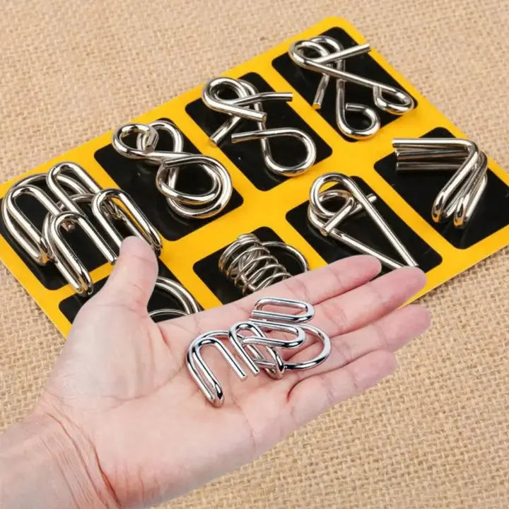 Interlock Metallpuzzle-Set — Perfekt für Weihnachten & Spielabende 8er Set Mivoza Deutschland