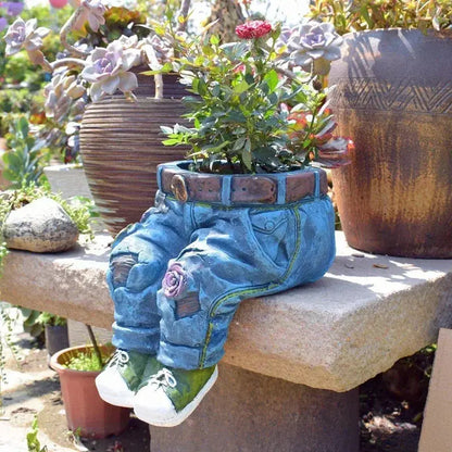 Jeans Blumentopf aus Harz Mivoza Deutschland