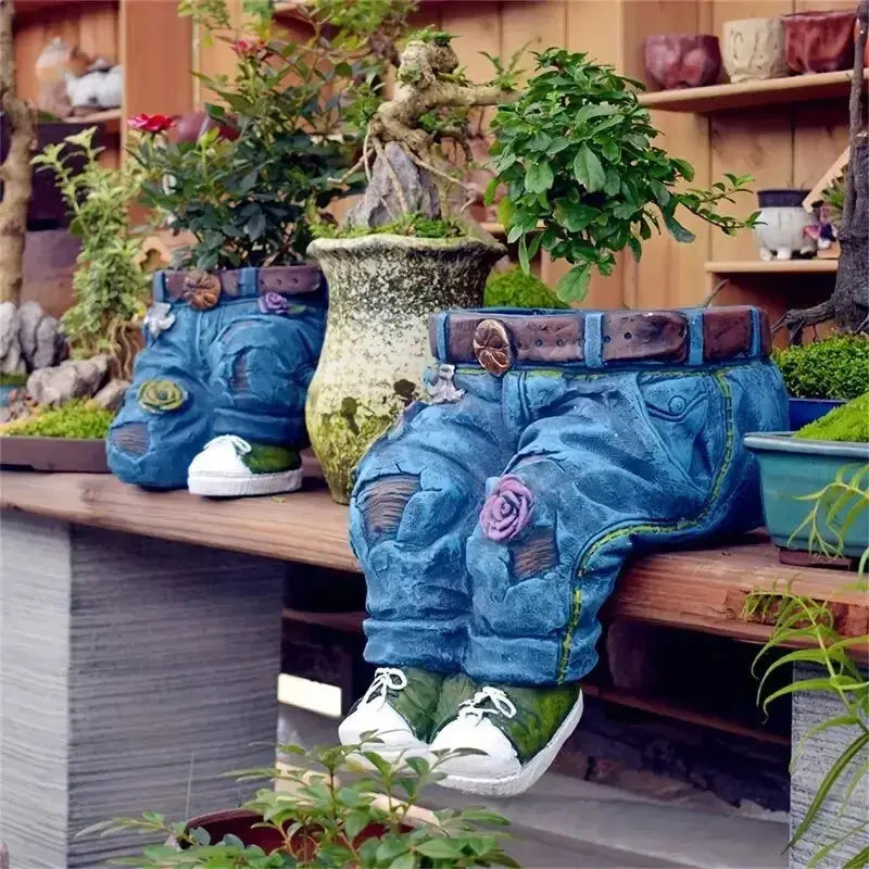 Jeans Blumentopf aus Harz Mivoza Deutschland