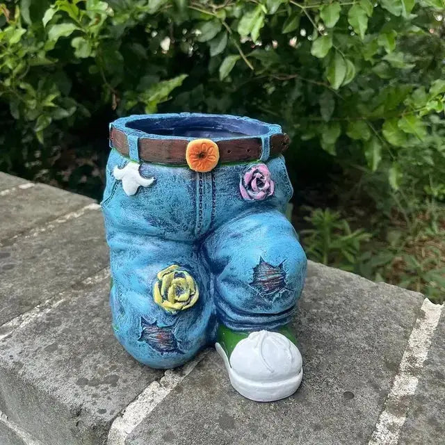Jeans Blumentopf aus Harz Mivoza Deutschland