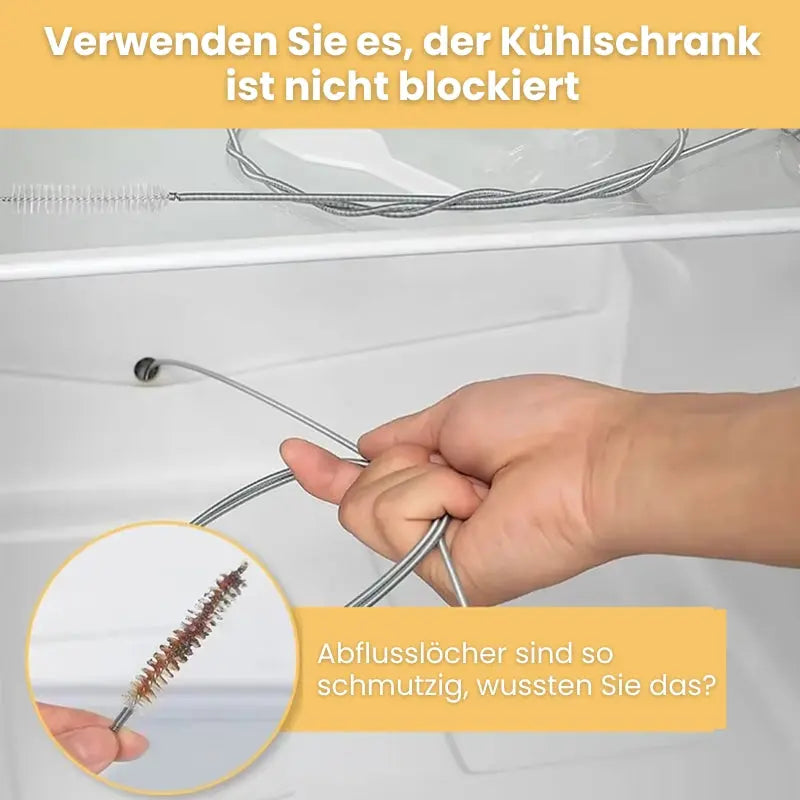 Kühlschrank-Abflussreinigungsbürsten-Set mit Saugspritze Mivoza Deutschland