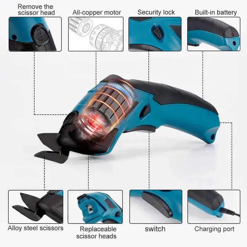 Kabellose Elektrische Schere — USB Wiederaufladbar mit Ergonomischem Griff Mivoza Deutschland