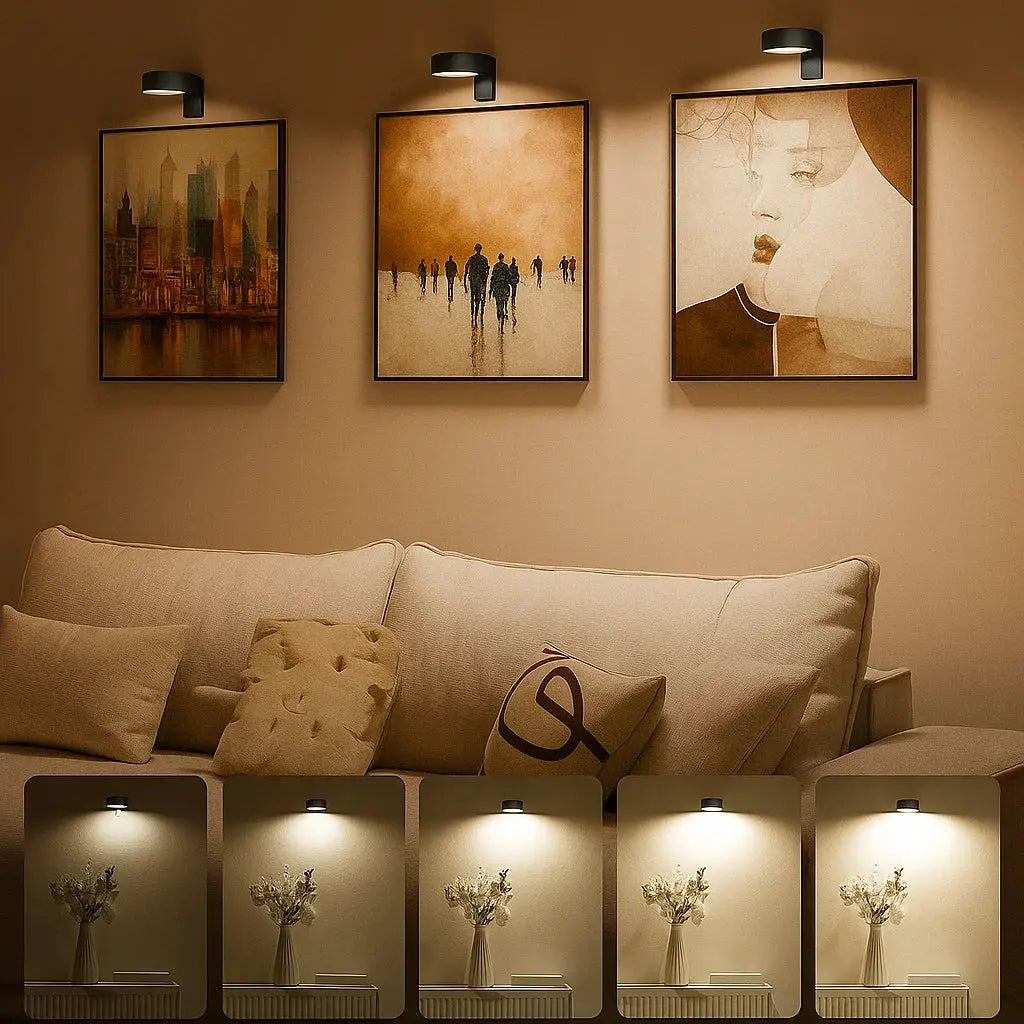 Kabellose LED-Bilderleuchte – Elegantes Licht für Kunst & Dekoration Mivoza Deutschland