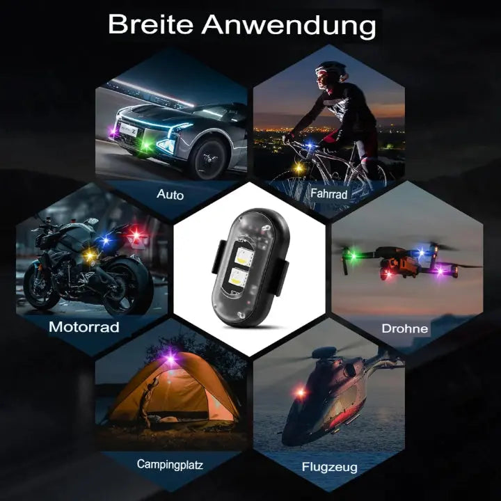 Kabellose LED-Stroboskoplichter (4-er Set) Mivoza Deutschland