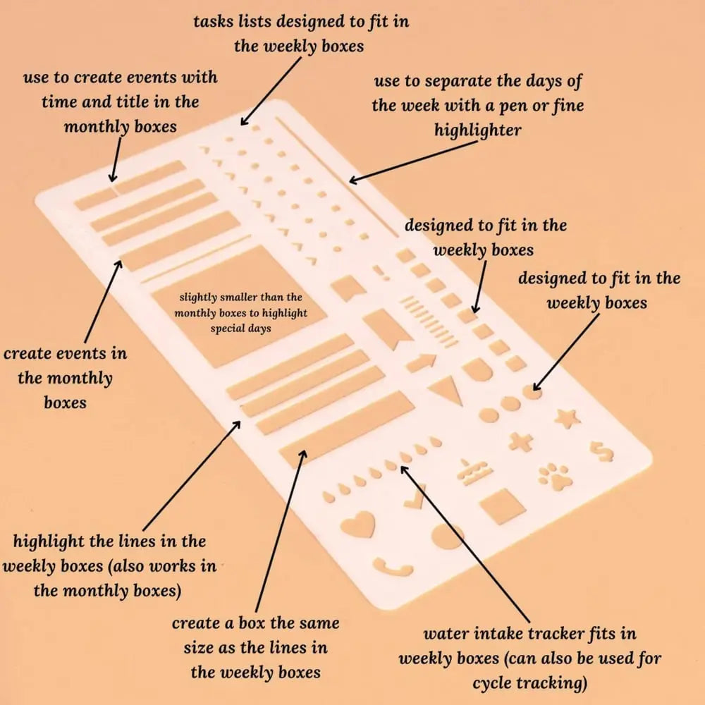 Kalender-Planer-Schablone — Für Tagebuch, Studium & Arbeitsplaner Mivoza Deutschland