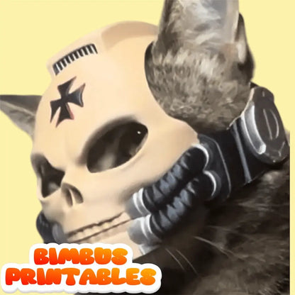 Katze Totenkopf Helm — Leichte Sci-Fi Haustier-Rüstung für Cosplay Mivoza Deutschland