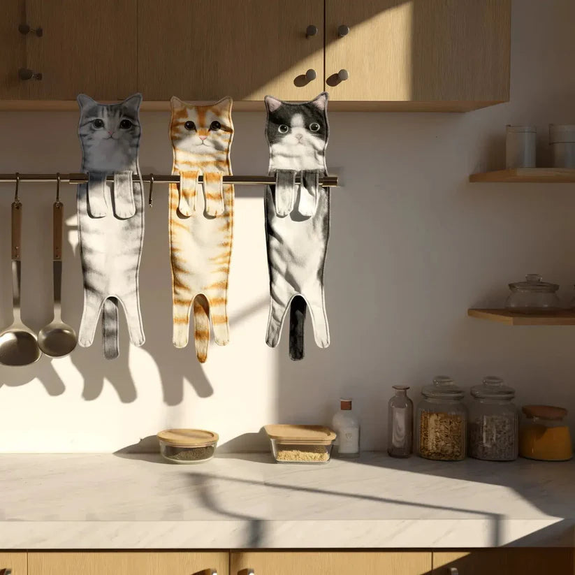 Katzen-Handtuch – Weich, dekorativ & immer griffbereit
