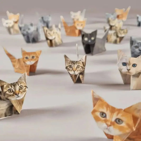 Katzen Origami Faltpapier — Perfekt für Partys, Unterricht & DIY-Deko Mivoza Deutschland