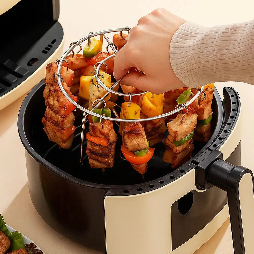 Kebab-Grill für Heißluftfritteusen – Gleichmäßiges Garen & BBQ-Genuss Mivoza Deutschland