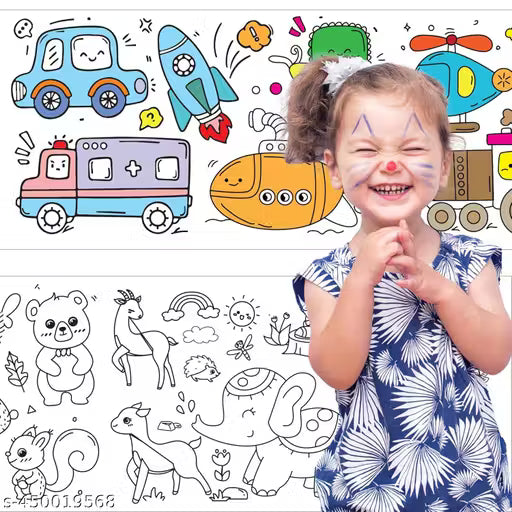 Kinder Kreativ-Malrolle – Wiederverwendbares Kunststicker-Set für Kinder Mivoza Deutschland