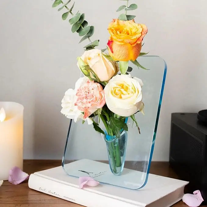 Klarer Acryl-Bilderrahmen-Vase – Elegante Wohnkultur für Einzelstämme Mivoza Deutschland