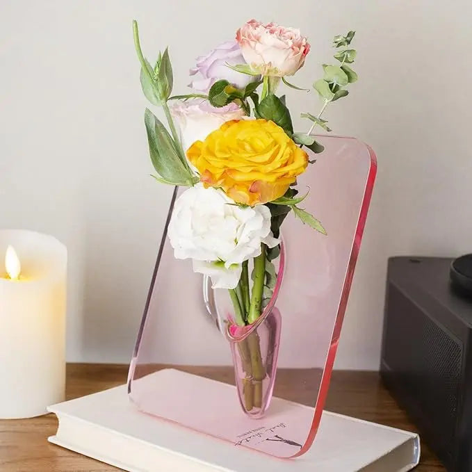 Klarer Acryl-Bilderrahmen-Vase – Elegante Wohnkultur für Einzelstämme Mivoza Deutschland