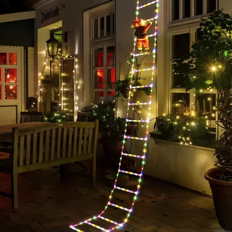 Kletternder Weihnachtsmann mit LED-Lichterkette – Festliche Deko für Ihr Zuhause Mivoza Deutschland