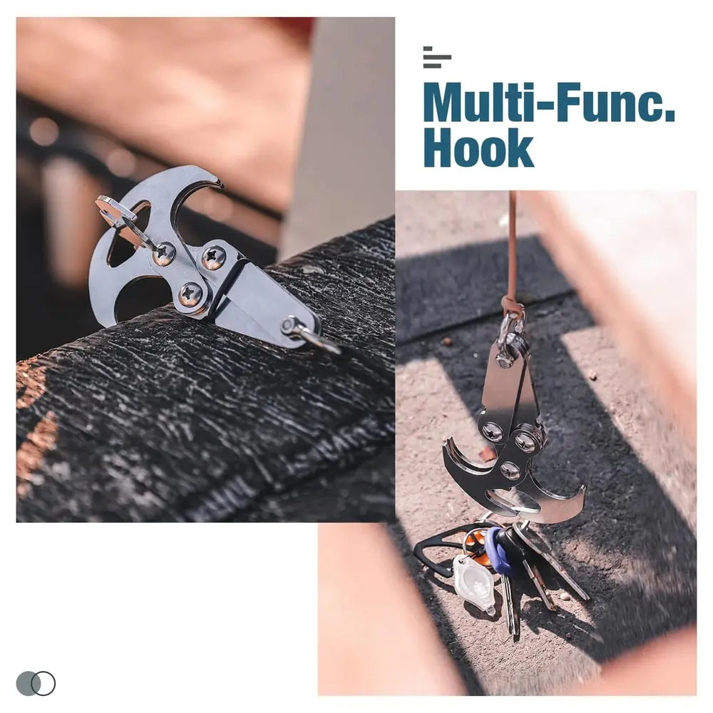 Kompakter Edelstahl-Mehrzweck-Outdoor-Haken mit Auto-Grip-Klaue Mivoza Deutschland