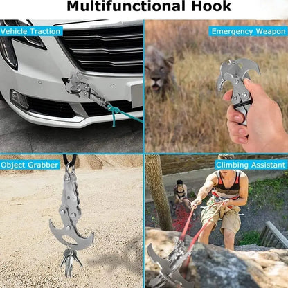 Kompakter Edelstahl-Mehrzweck-Outdoor-Haken mit Auto-Grip-Klaue Mivoza Deutschland