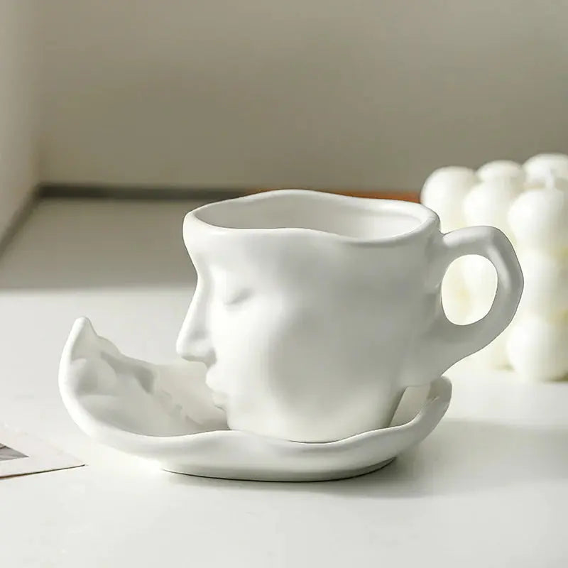 Kreative Keramik-Kuss-Kaffeetasse mit Gesichtsmotiv Mivoza Deutschland