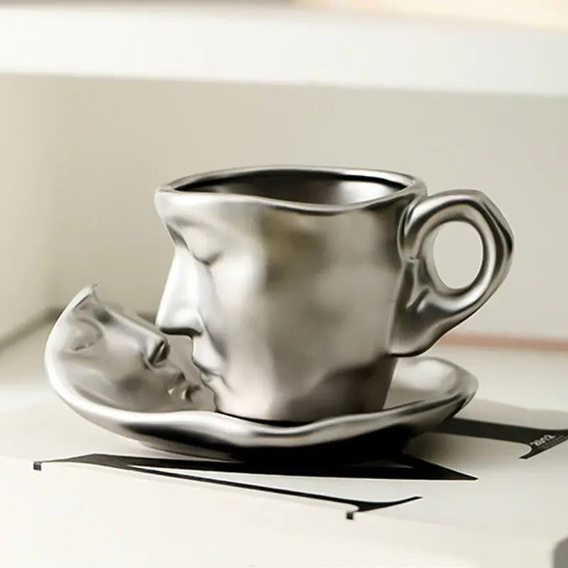 Kreative Keramik-Kuss-Kaffeetasse mit Gesichtsmotiv Mivoza Deutschland