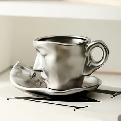 Kreative Keramik-Kuss-Kaffeetasse mit Gesichtsmotiv Mivoza Deutschland