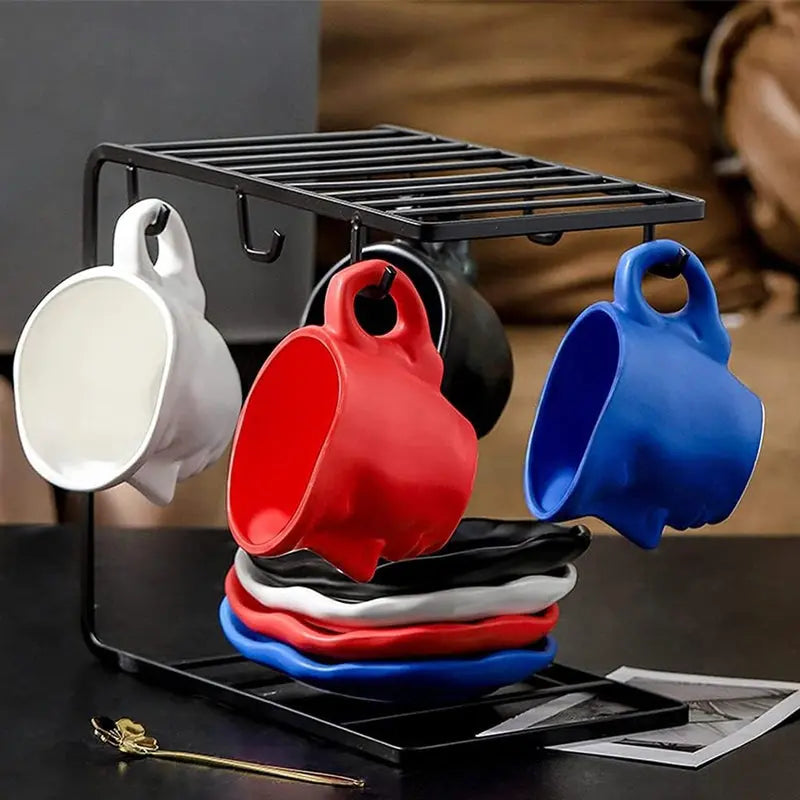 Kreative Keramik-Kuss-Kaffeetasse mit Gesichtsmotiv Mivoza Deutschland