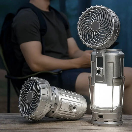 LED-Campinglampe mit Ventilator und Powerbank-Funktion Mivoza Deutschland
