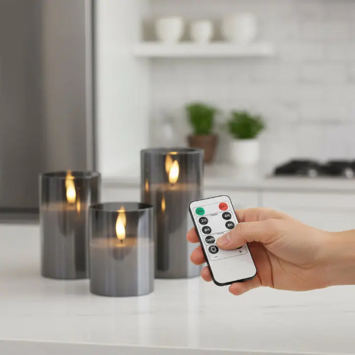 LED-Kerzen Set mit Fernbedienung (3er-Set) Mivoza Deutschland