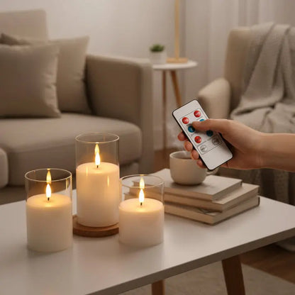 LED-Kerzen Set mit Fernbedienung (3er-Set) Mivoza Deutschland