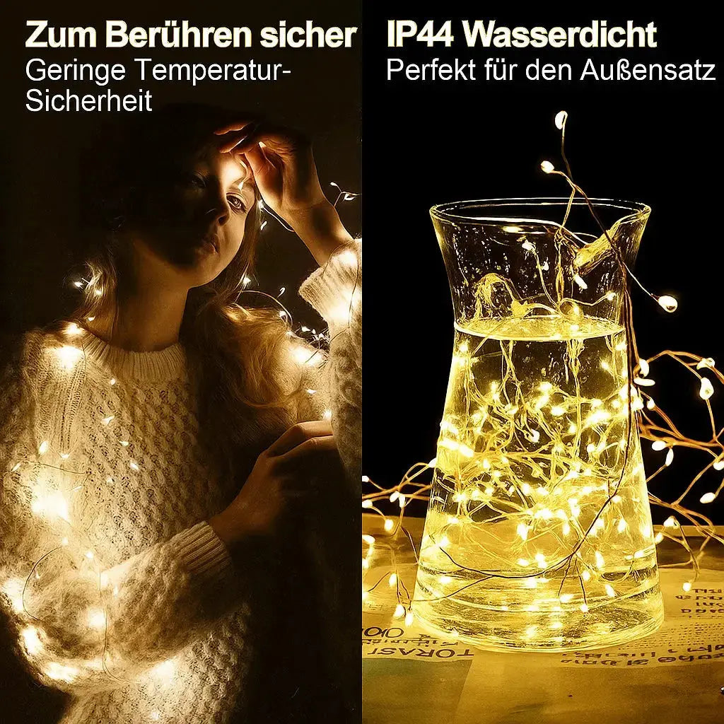 Kupferdraht-LED-Lichterkette – Flexibles Licht für Ihr Zuhause (9 m) Mivoza Deutschland