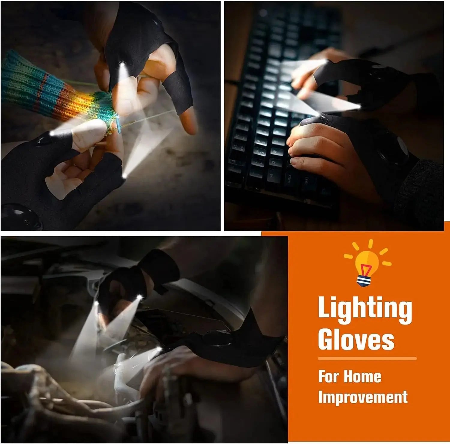LED-Taschenlampenhandschuhe – Freihändiges Licht für jede Aufgabe Mivoza Deutschland