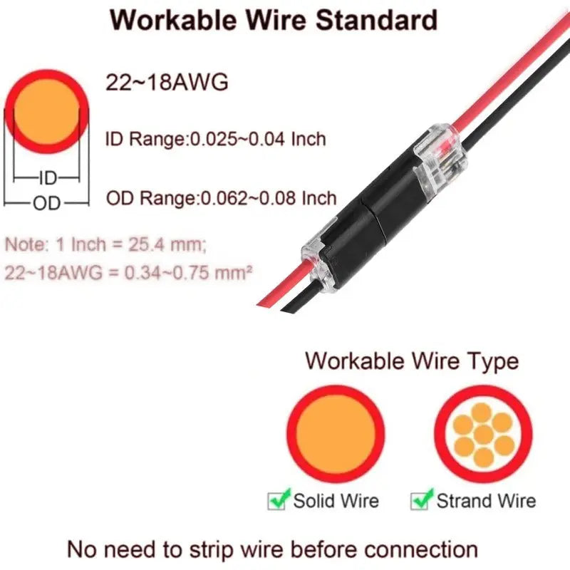 LED-Verbindungsstecker — schnelle und sichere Montage (20 Stück) Mivoza Deutschland
