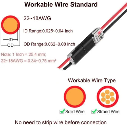LED-Verbindungsstecker — schnelle und sichere Montage (20 Stück) Mivoza Deutschland