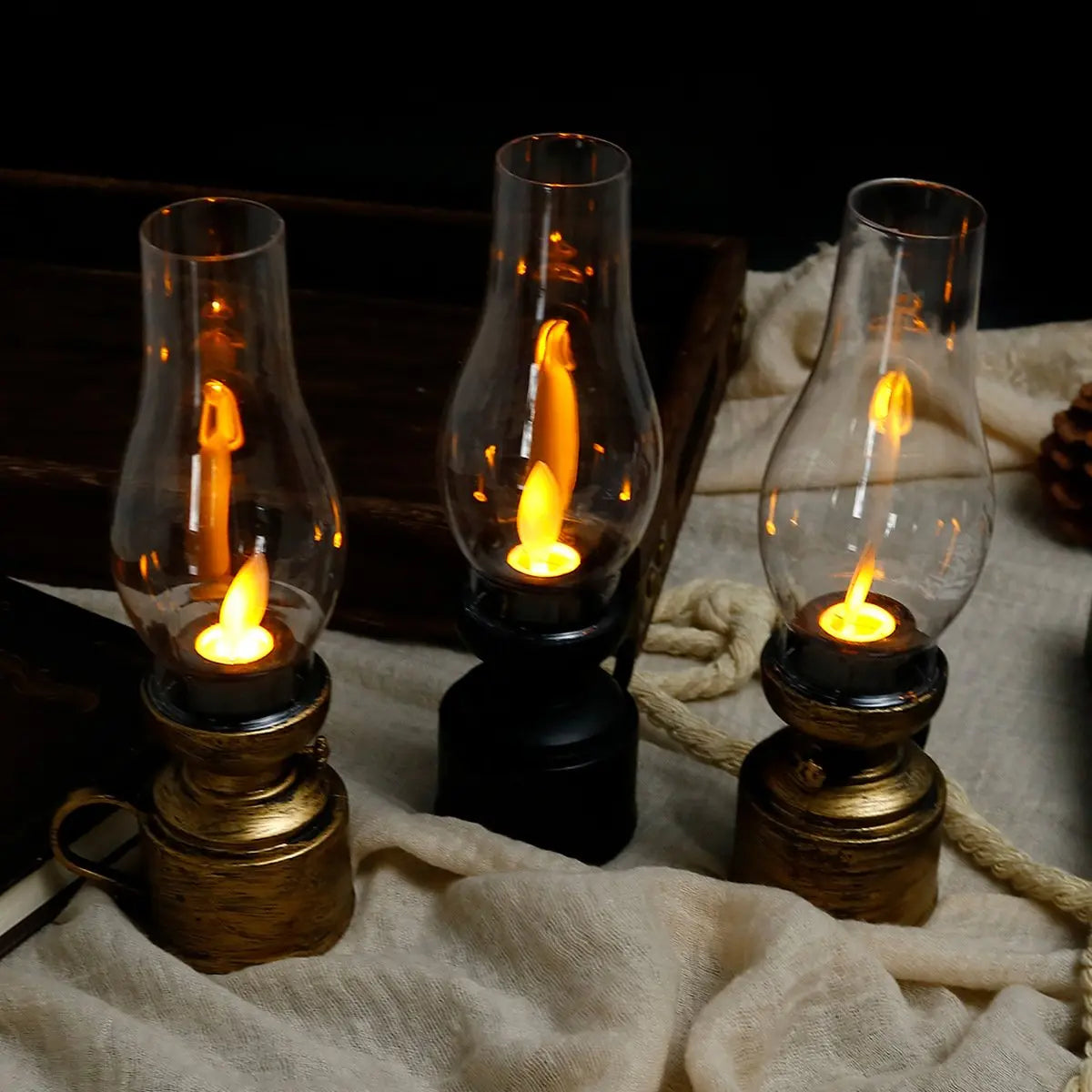 LED Vintage Petroleum-Stil Schwingkerzenlampe Mivoza Deutschland