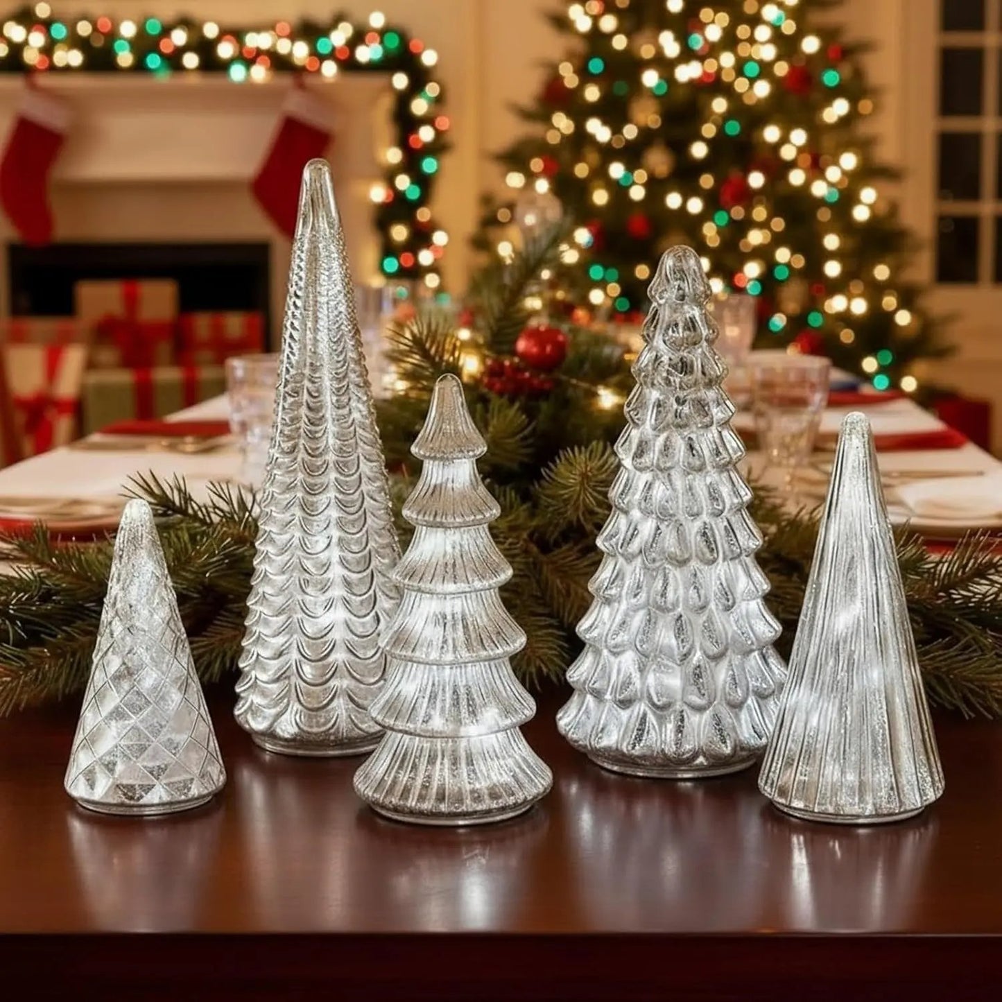 Leuchtende Quecksilber-Tannen 5er Set — Glänzender Mittelpunkt für Ihr Zuhause Mivoza Deutschland