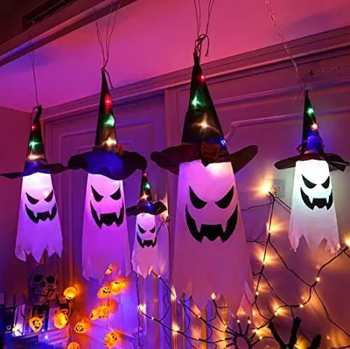 Leuchtender Hexenhut – LED-Halloween-Dekoration für den Außenbereich mit blinkenden Modi Mivoza Deutschland