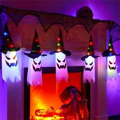 Leuchtender Hexenhut – LED-Halloween-Dekoration für den Außenbereich mit blinkenden Modi Mivoza Deutschland