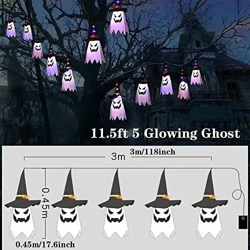 Leuchtender Hexenhut – LED-Halloween-Dekoration für den Außenbereich mit blinkenden Modi Mivoza Deutschland