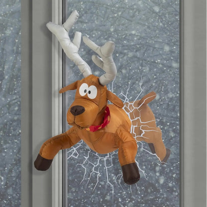 Lustige Santa-Crash-Fensterdeko — Für Haus & Büro zur Weihnachtszeit Mivoza Deutschland