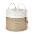 Baumwoll-Aufbewahrungskorb mit Griffen – Elegantes Boho-Design