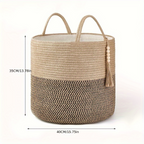 Baumwoll-Aufbewahrungskorb mit Griffen – Elegantes Boho-Design