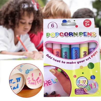 Magische Puffy Popcorn Stifte — Kreativer 3D-Malspaß für Jung & Alt 6er-Set Mivoza Deutschland