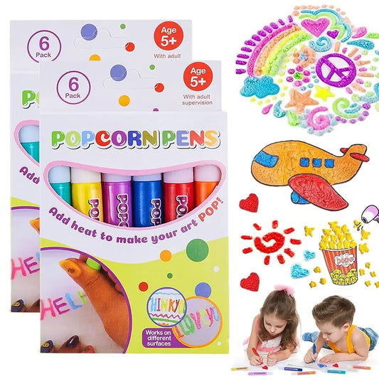 Magische Puffy Popcorn Stifte — Kreativer 3D-Malspaß für Jung & Alt 6er-Set Mivoza Deutschland