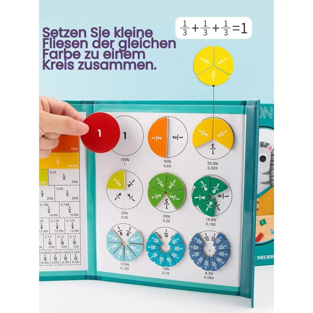 Magnetische Bruchlern-Kacheln — Interaktives Mathe-Set für Kinder Mivoza Deutschland