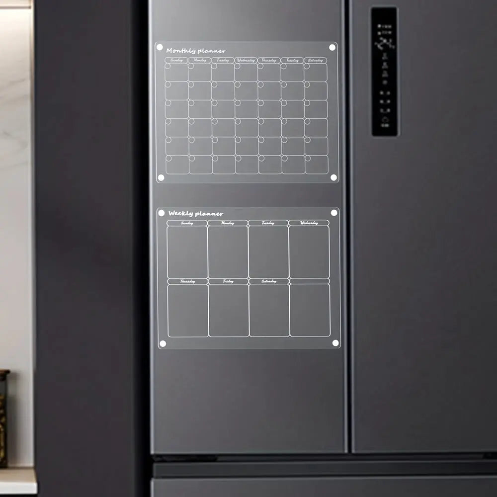 Magnetischer Acryl-Kalender — Transparenter Planer für Küche und Haushalt Mivoza Deutschland