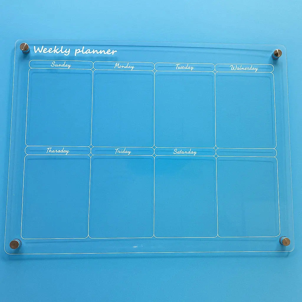 Magnetischer Acryl-Kalender — Transparenter Planer für Küche und Haushalt Mivoza Deutschland