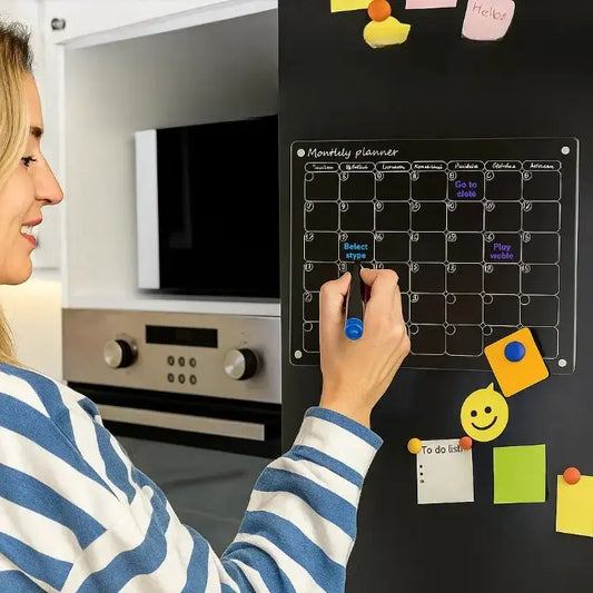 Magnetischer Acryl-Kalender — Transparenter Planer für Küche und Haushalt Mivoza Deutschland