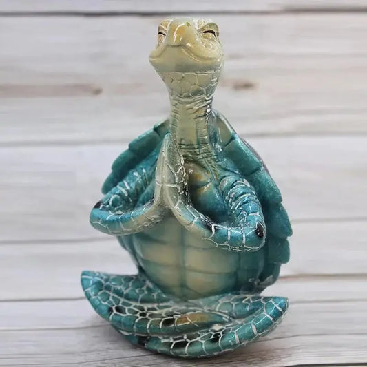 Medierende Schildkrötenfigur – Beruhigende Deko aus Kunstharz für Zuhause & Yoga Mivoza Deutschland