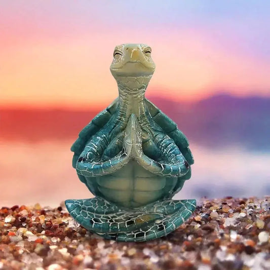 Medierende Schildkrötenfigur – Beruhigende Deko aus Kunstharz für Zuhause & Yoga Mivoza Deutschland