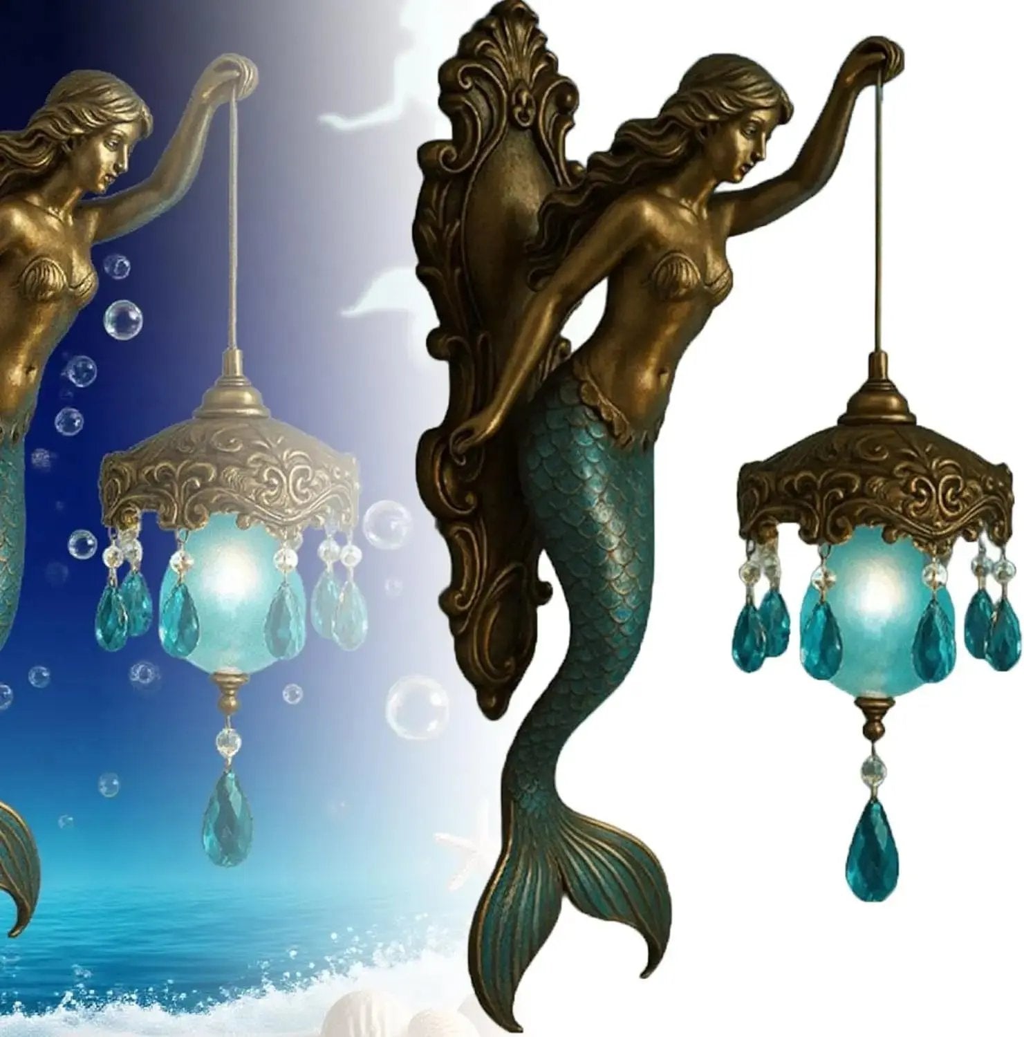 Barock Meerjungfrau Wandleuchte — Eleganz & Luxus für Wohnräume Mivoza Deutschland