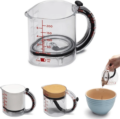 Messbecher mit verstellbarem Boden — 1 Cup bis ¼ Cup in einem Mivoza Deutschland