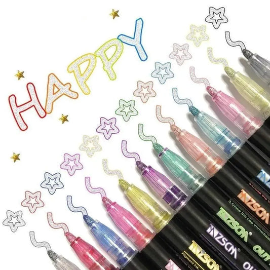 Metallic-Marker-Stifte – Ideal für Karten, Handlettering & Basteln Mivoza Deutschland